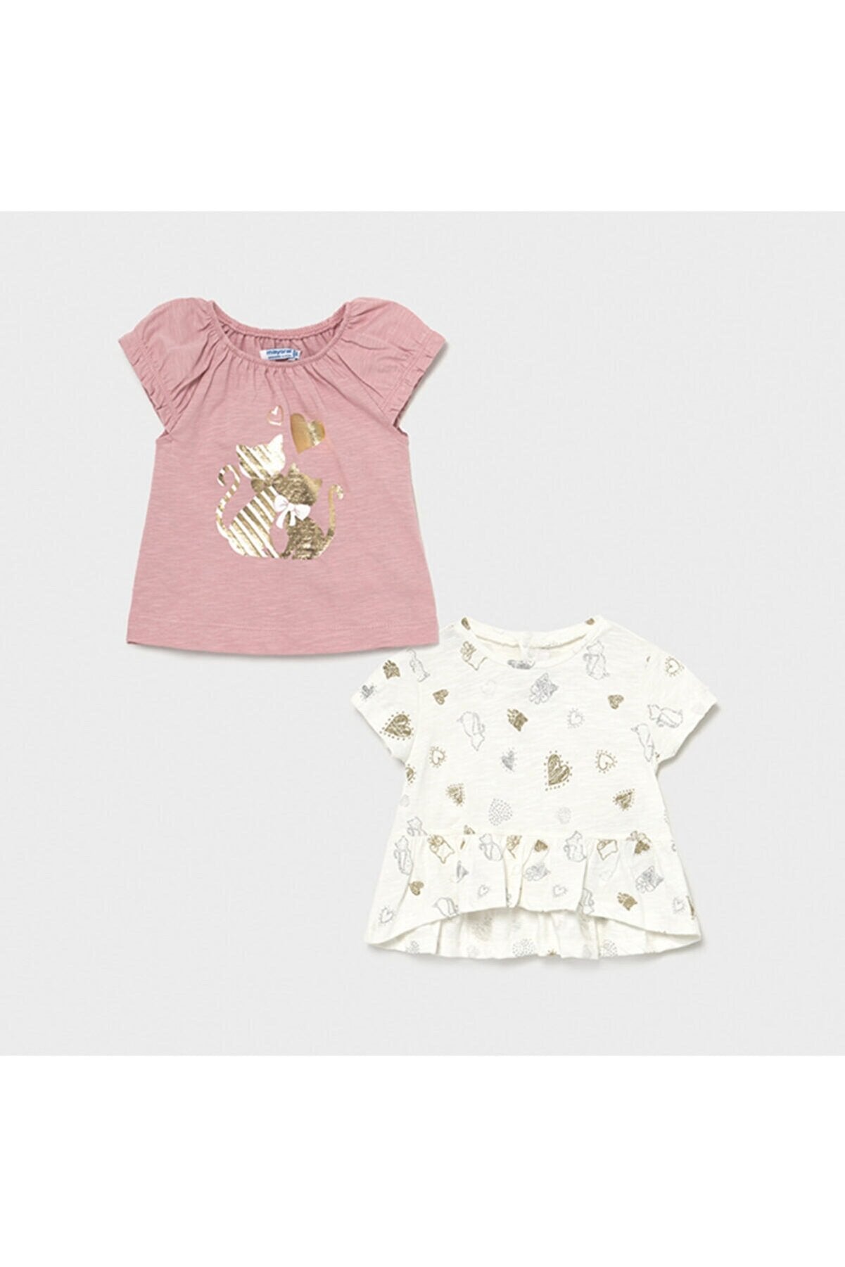 Mayoral kız bebek  2 li t-shırt set