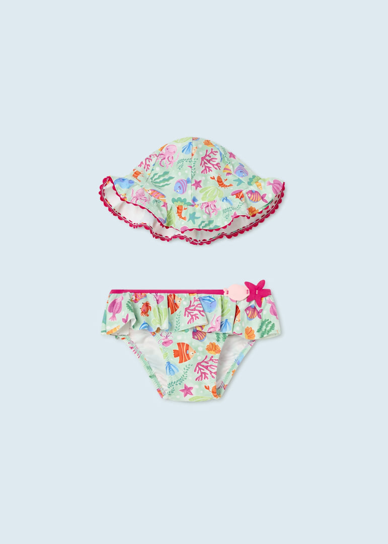 Mayoral kız bebek bikini altı şapka 2 li set 1632