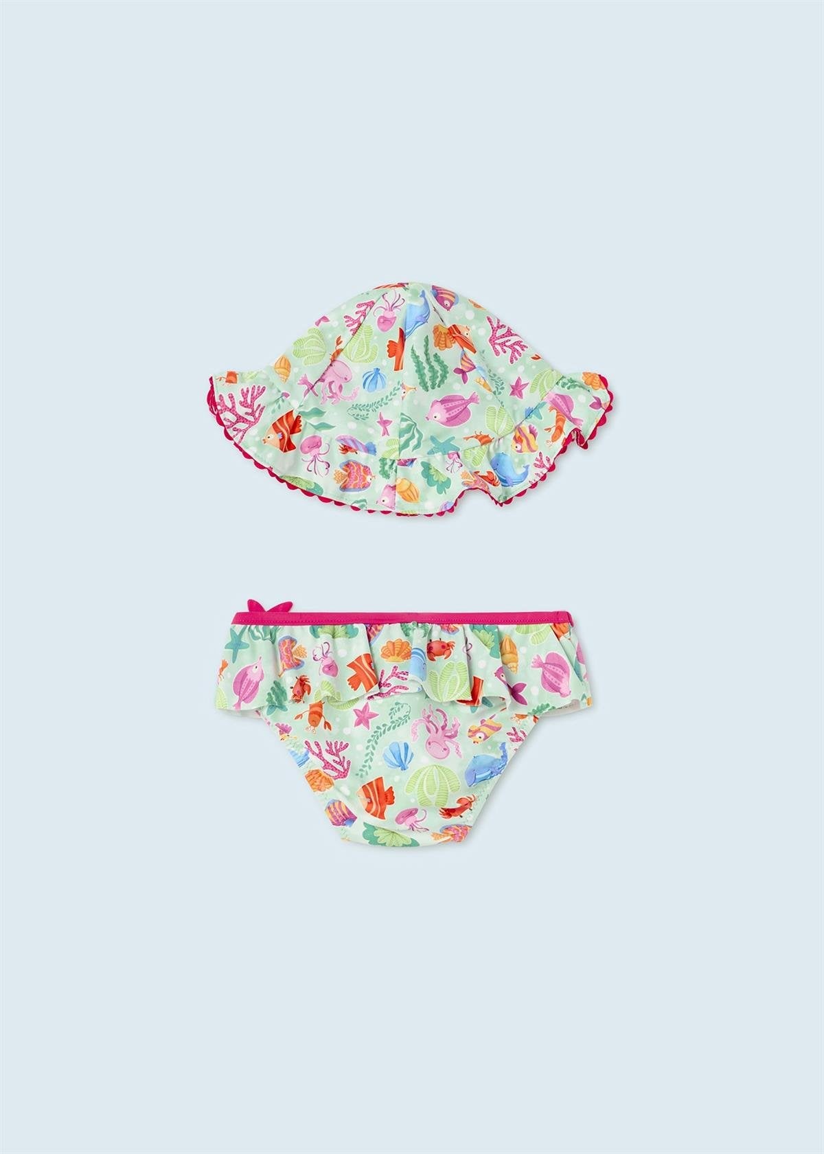 Mayoral kız bebek bikini altı şapka 2 li set 1632