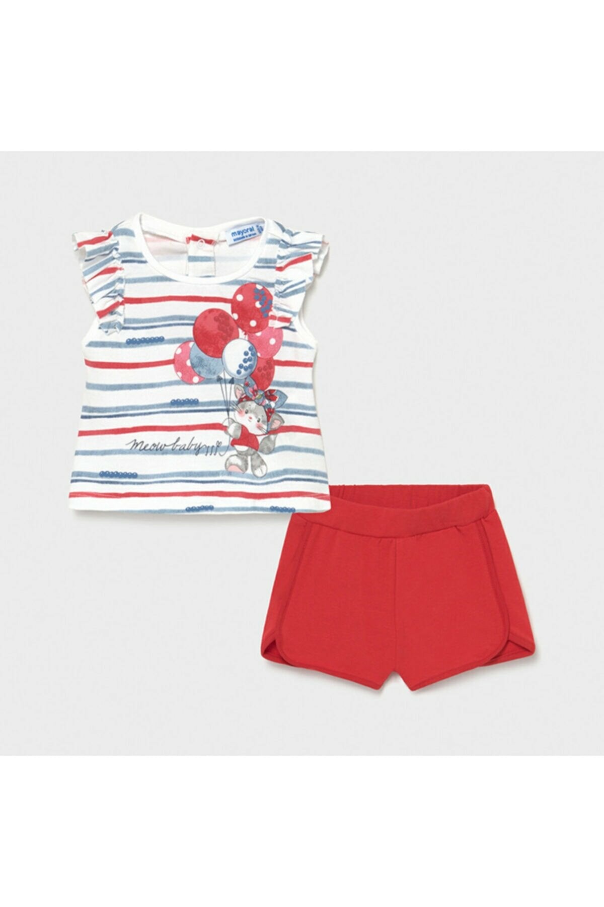 Mayoral kız bebek t-shırt şort  2 li set