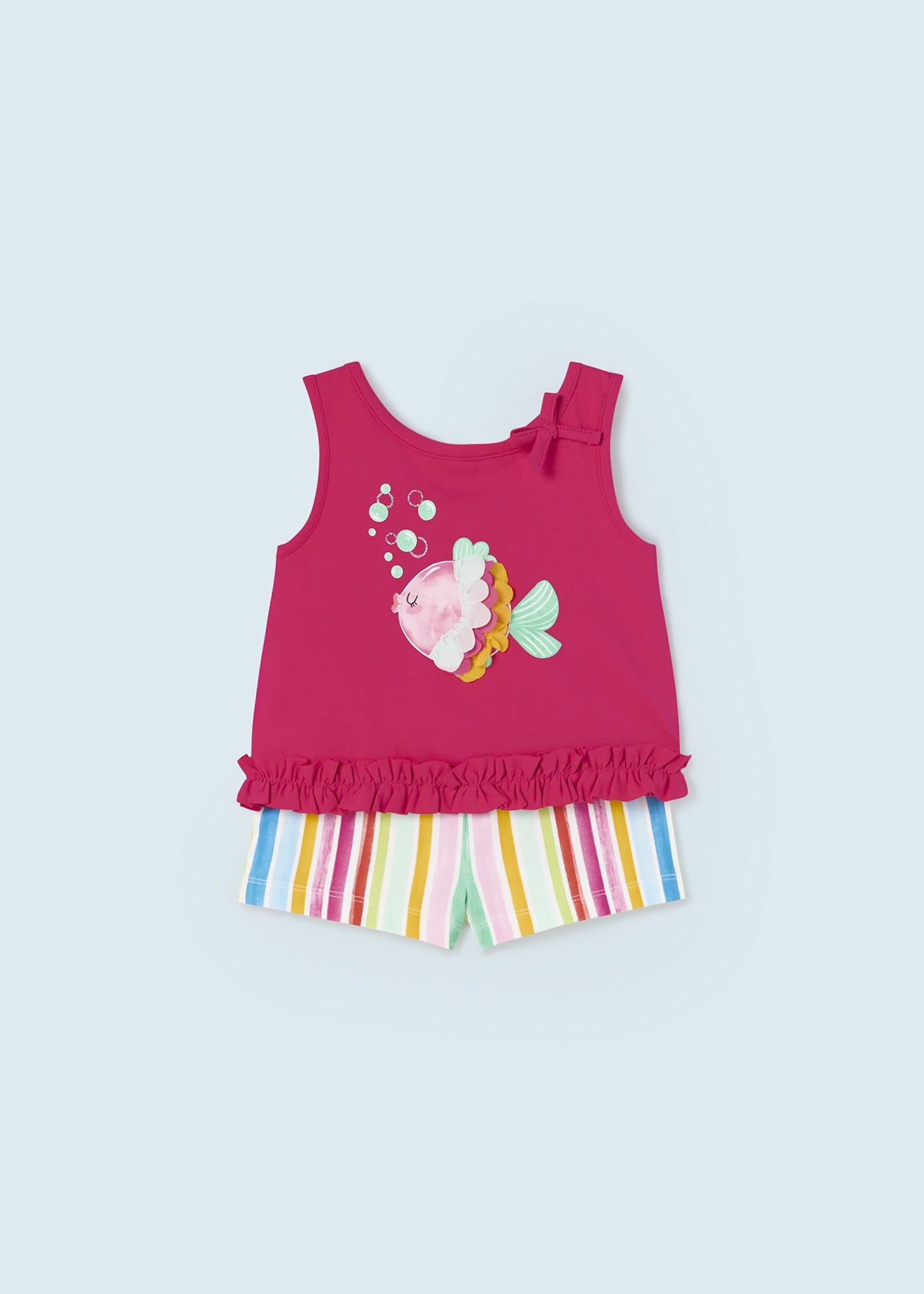 Mayoral kız bebek tişört şort 2 li set 1277