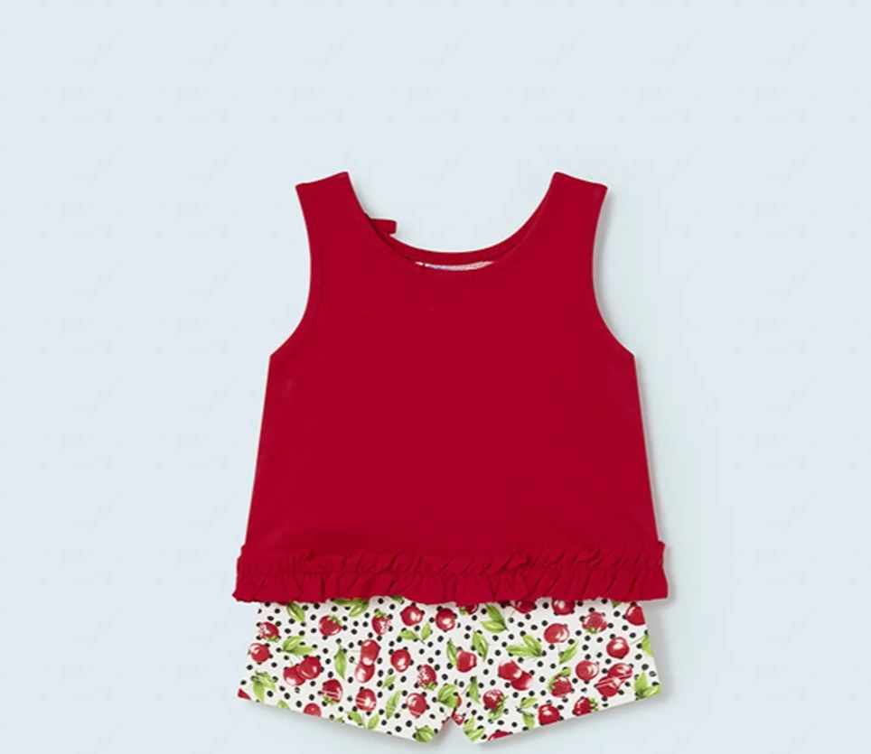 Mayoral kız bebek tişört şort 2 li set 1277