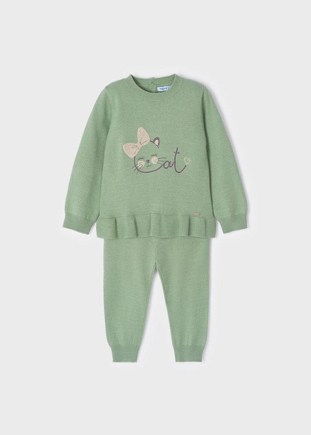 Mayoral kız bebek triko kazak pantolon 2 li set 2543