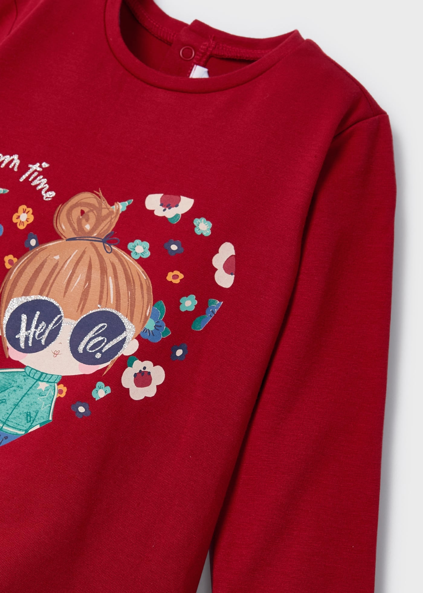 Mayoral  kız bebek uzun kol baskılı tişört 2098