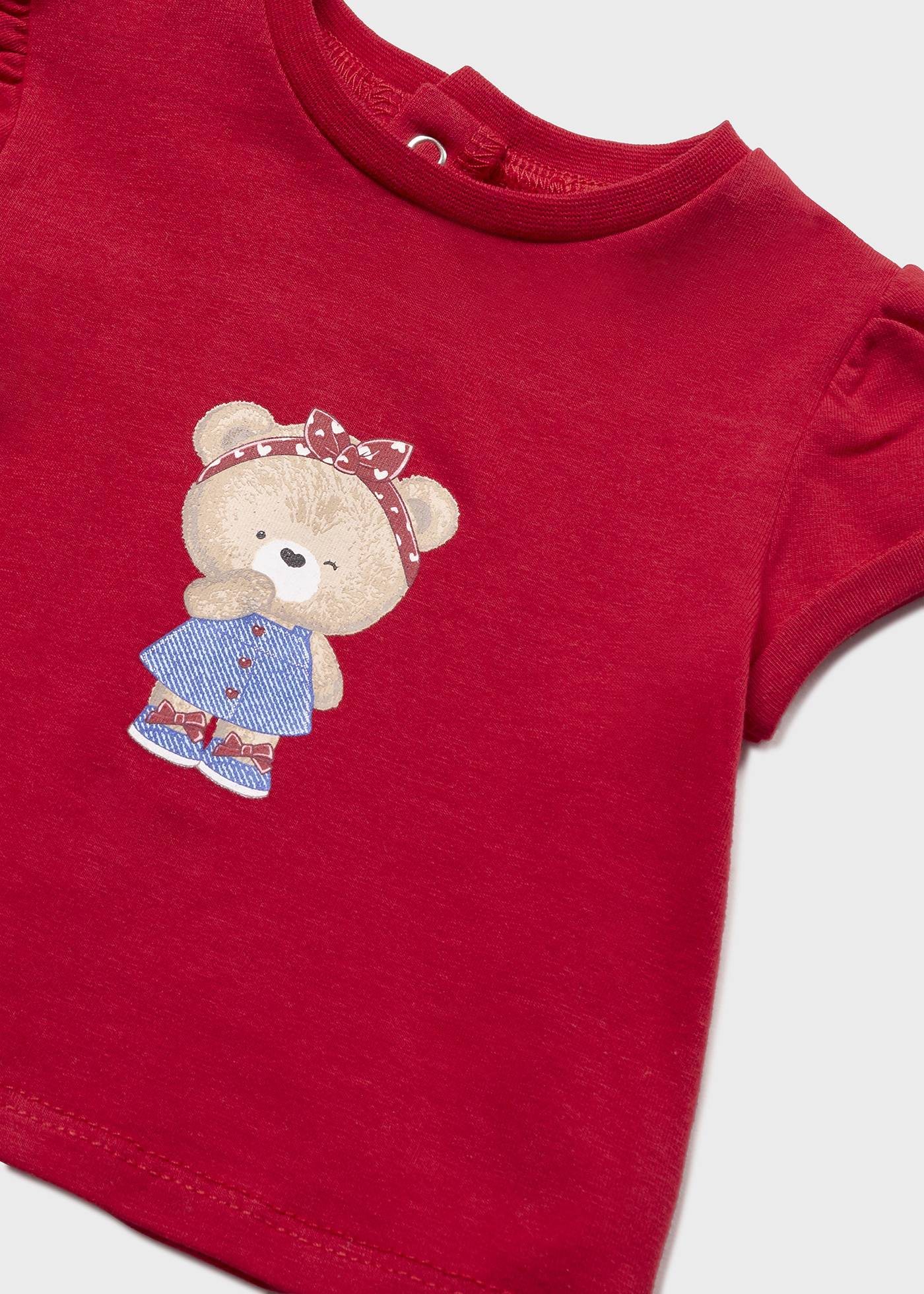 Mayoral kız bebek yazlık denim etek  tişört 2 li set 1831