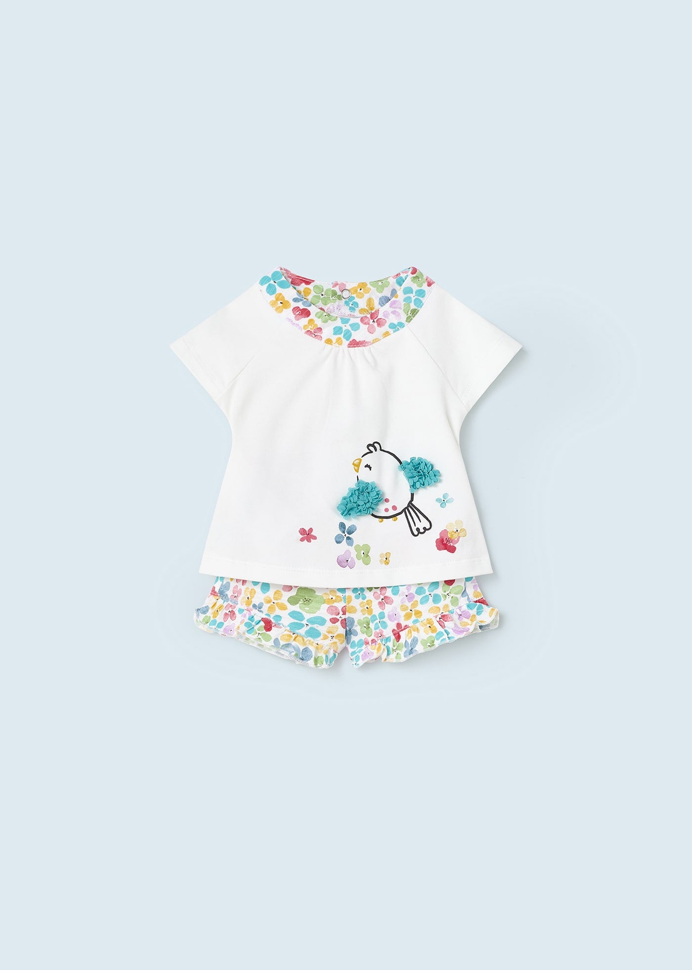 Mayoral  kız bebek yazlık şort tişört 4 lü set 1695