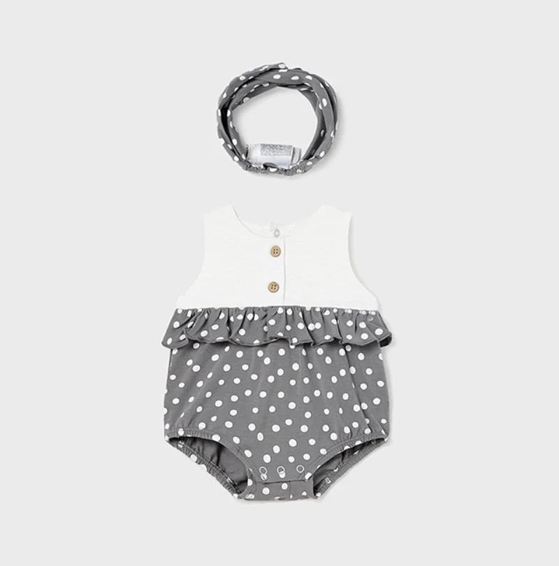 Mayoral  kız bebek yazlık tulum bandana 2 li set 1691