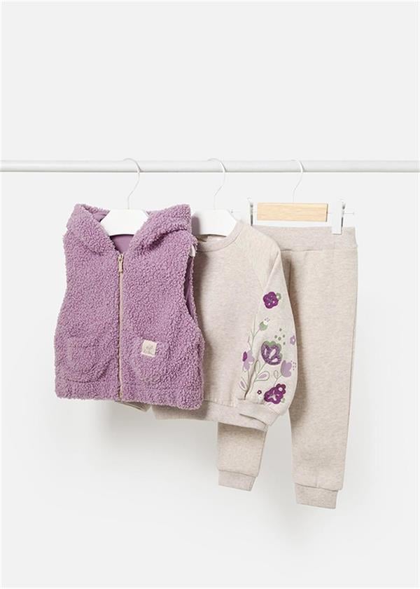 Mayoral kız bebek yelek pullover pantolon 3 lü set  2826