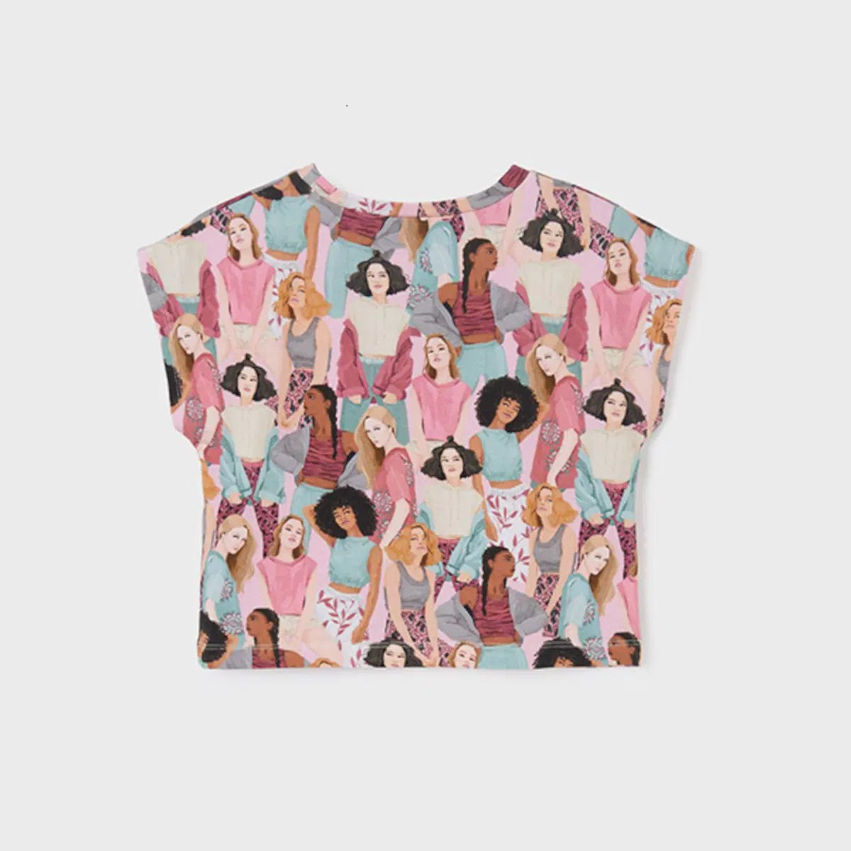 Mayoral kız çocuk baskılı tişört 6034