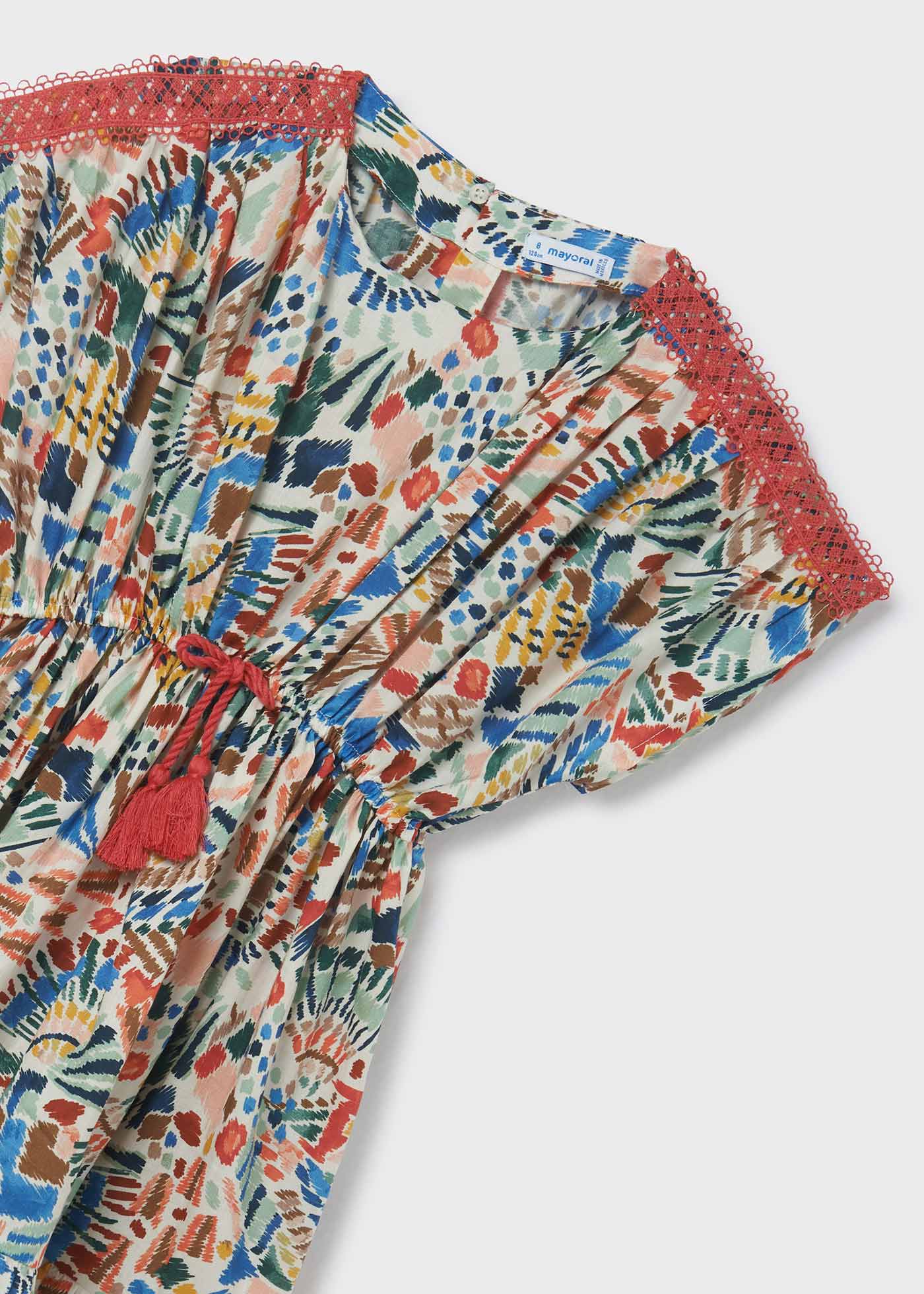 Mayoral kız çocuk  batik yazlık elbise 6923