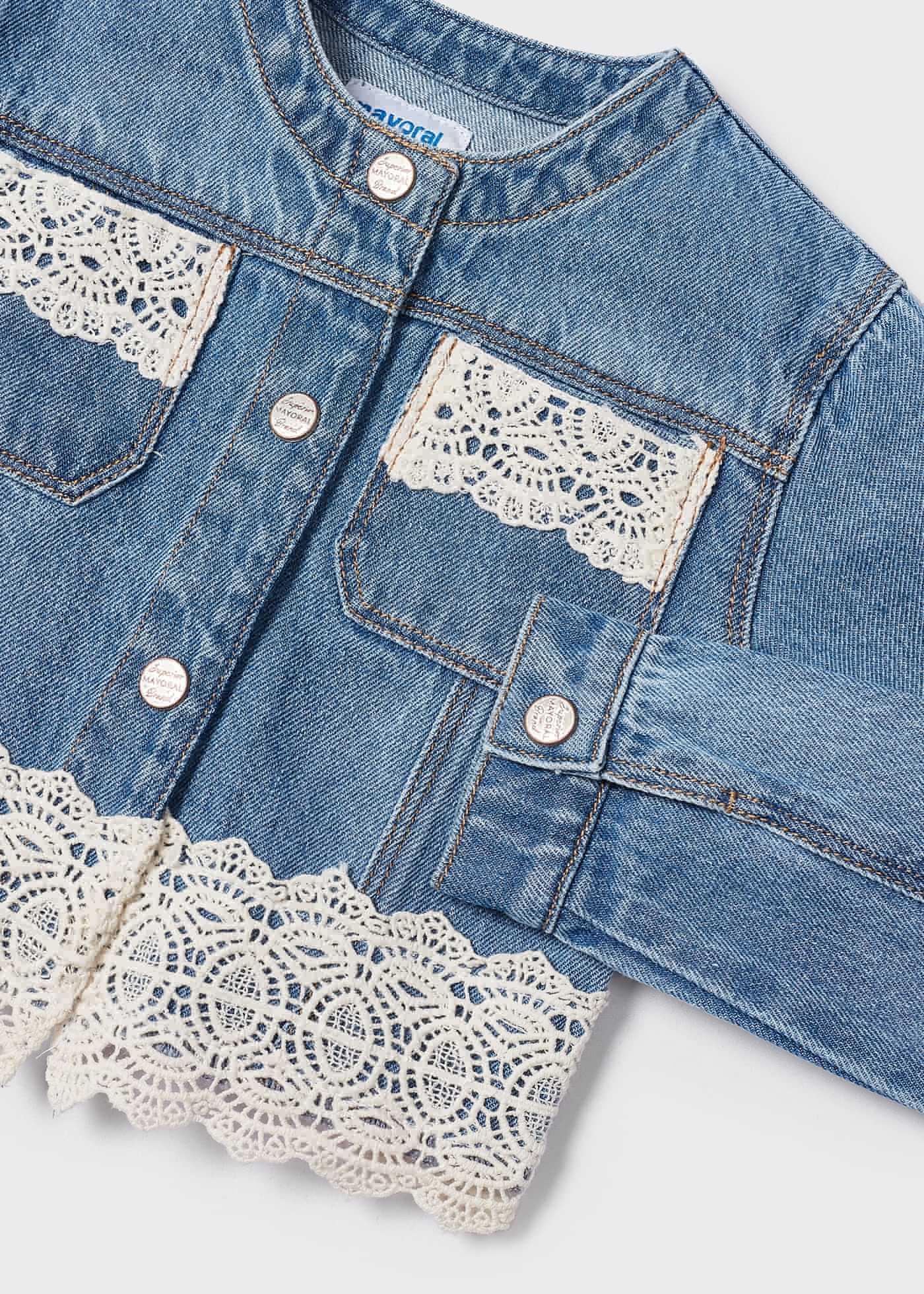 Mayoral kız çocuk denim gübürlü çeket 3438