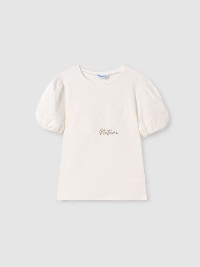 Mayoral Kız Çocuk Krem T-shirt  6002