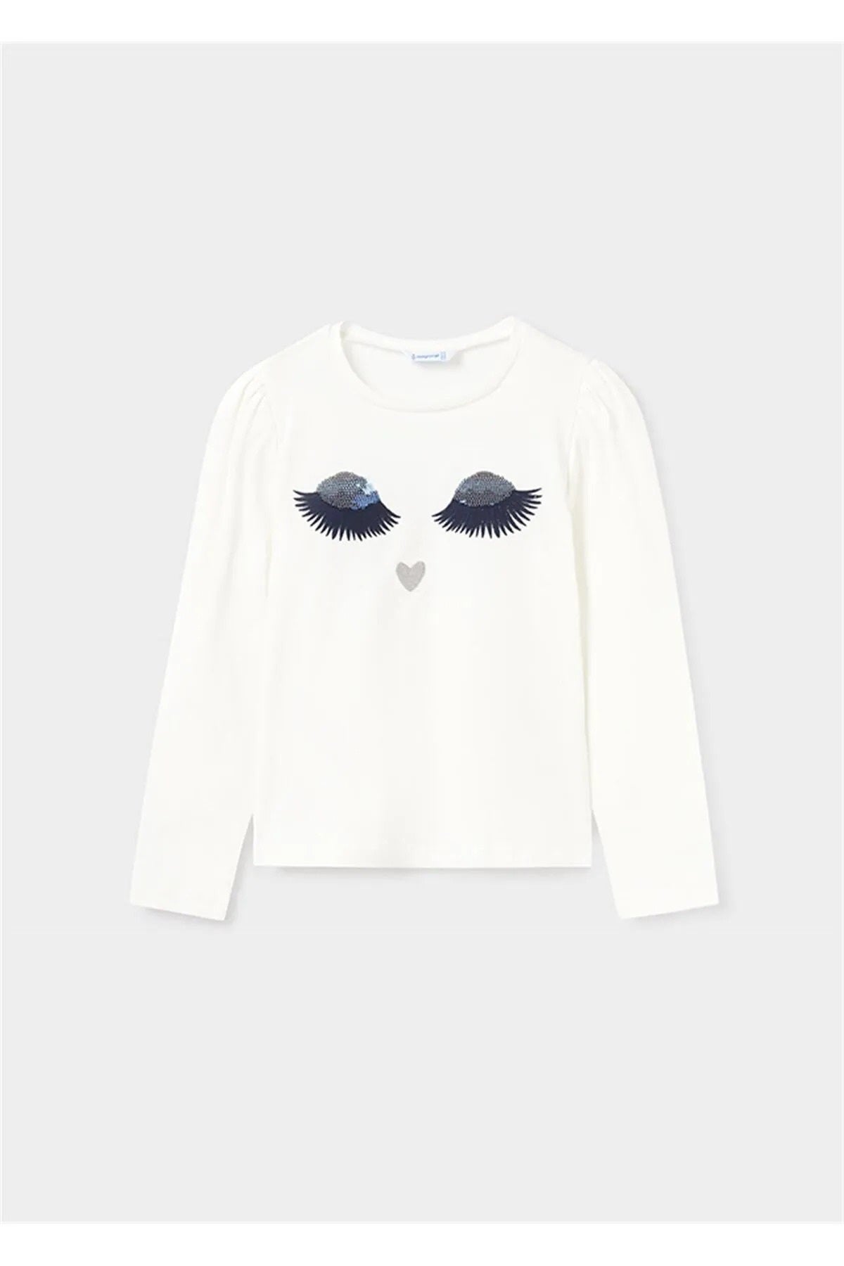 Mayoral Kız Çocuk Uzun Kollu Tişört Ekru 7041