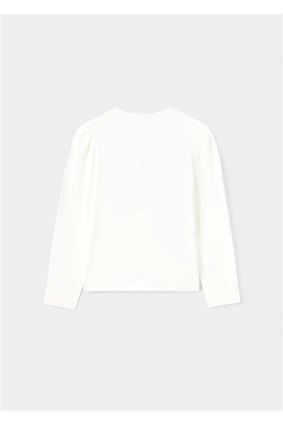 Mayoral Kız Çocuk Uzun Kollu Tişört Ekru 7041