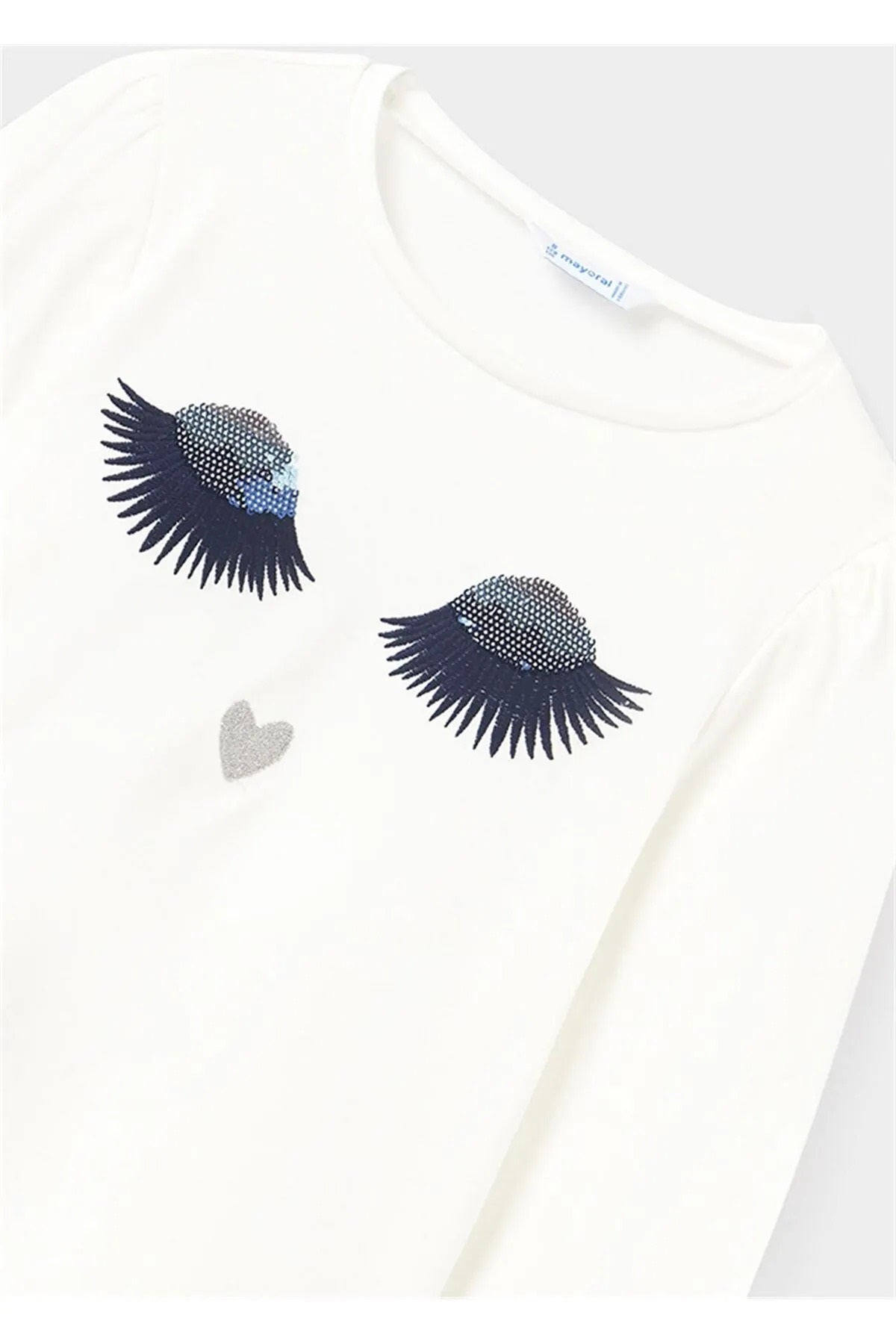 Mayoral Kız Çocuk Uzun Kollu Tişört Ekru 7041