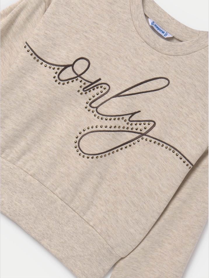 Mayoral Kız Çocuk Yazılı Sweatshirt  7467