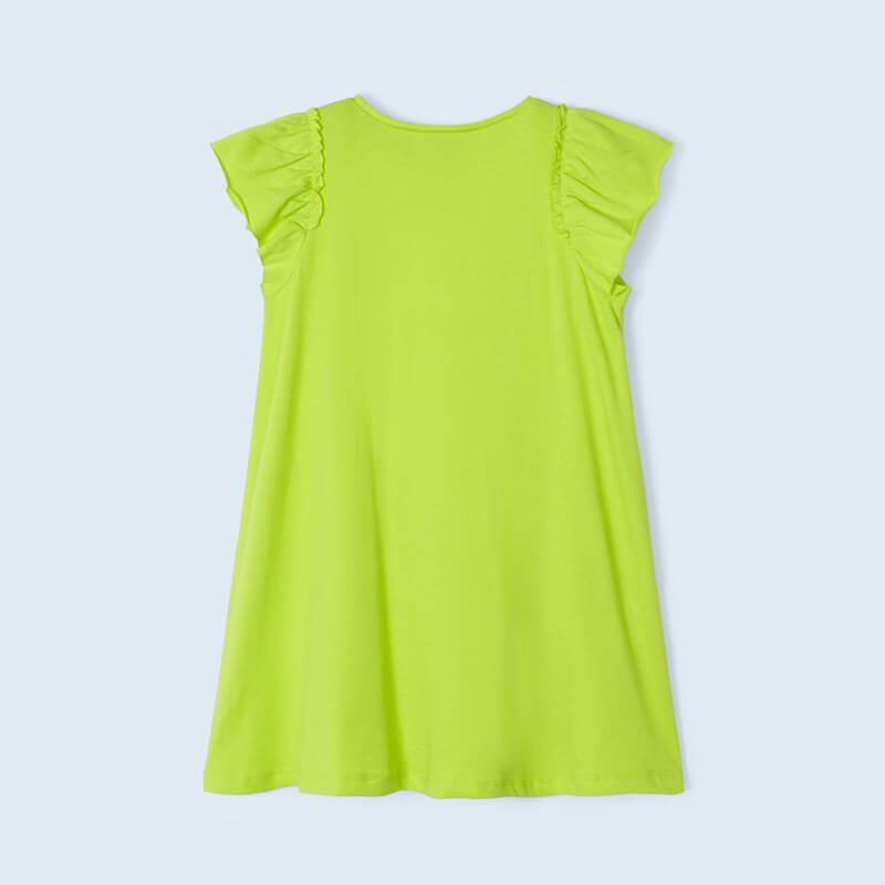 Mayoral kız çocuk yazlık baskılı çantalı elbise 3947