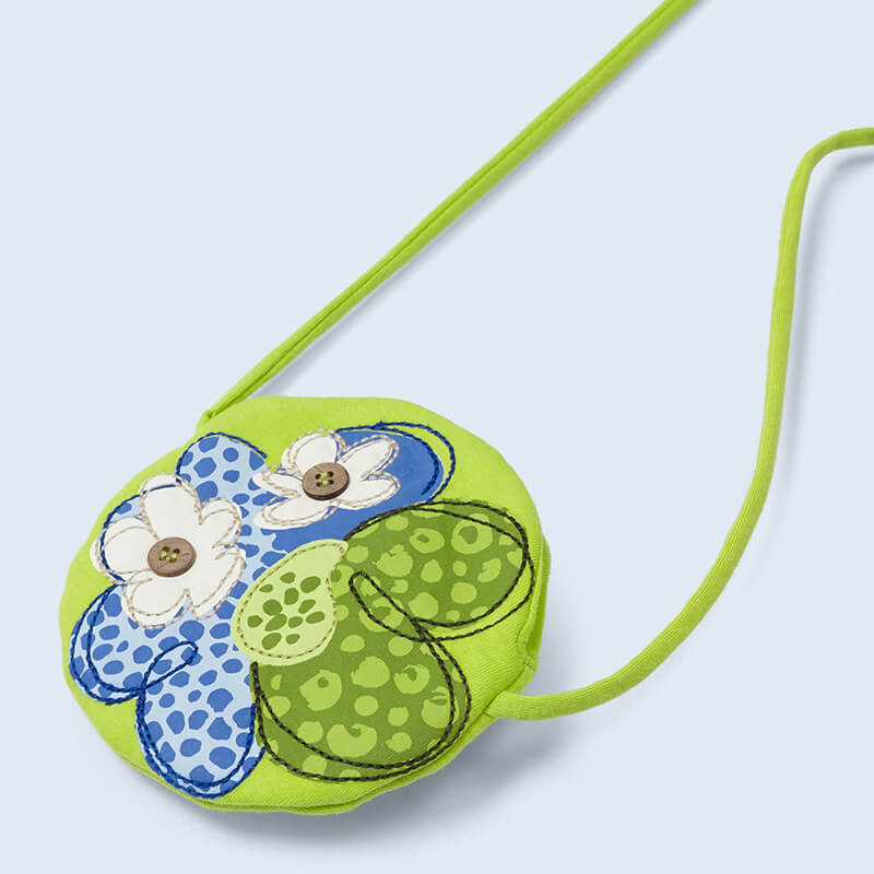 Mayoral kız çocuk yazlık baskılı çantalı elbise 3947