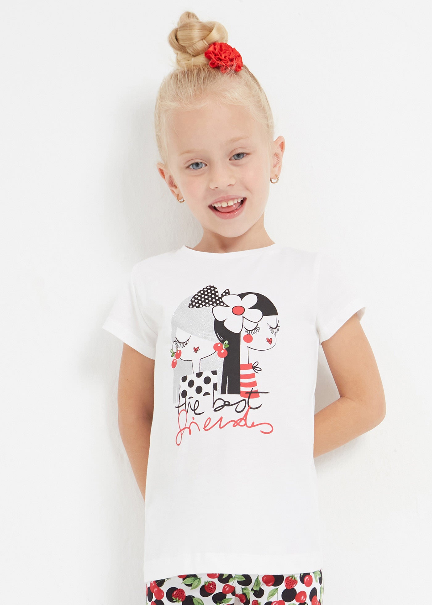 Mayoral kız çocuk yazlık baskılı tişört 3070