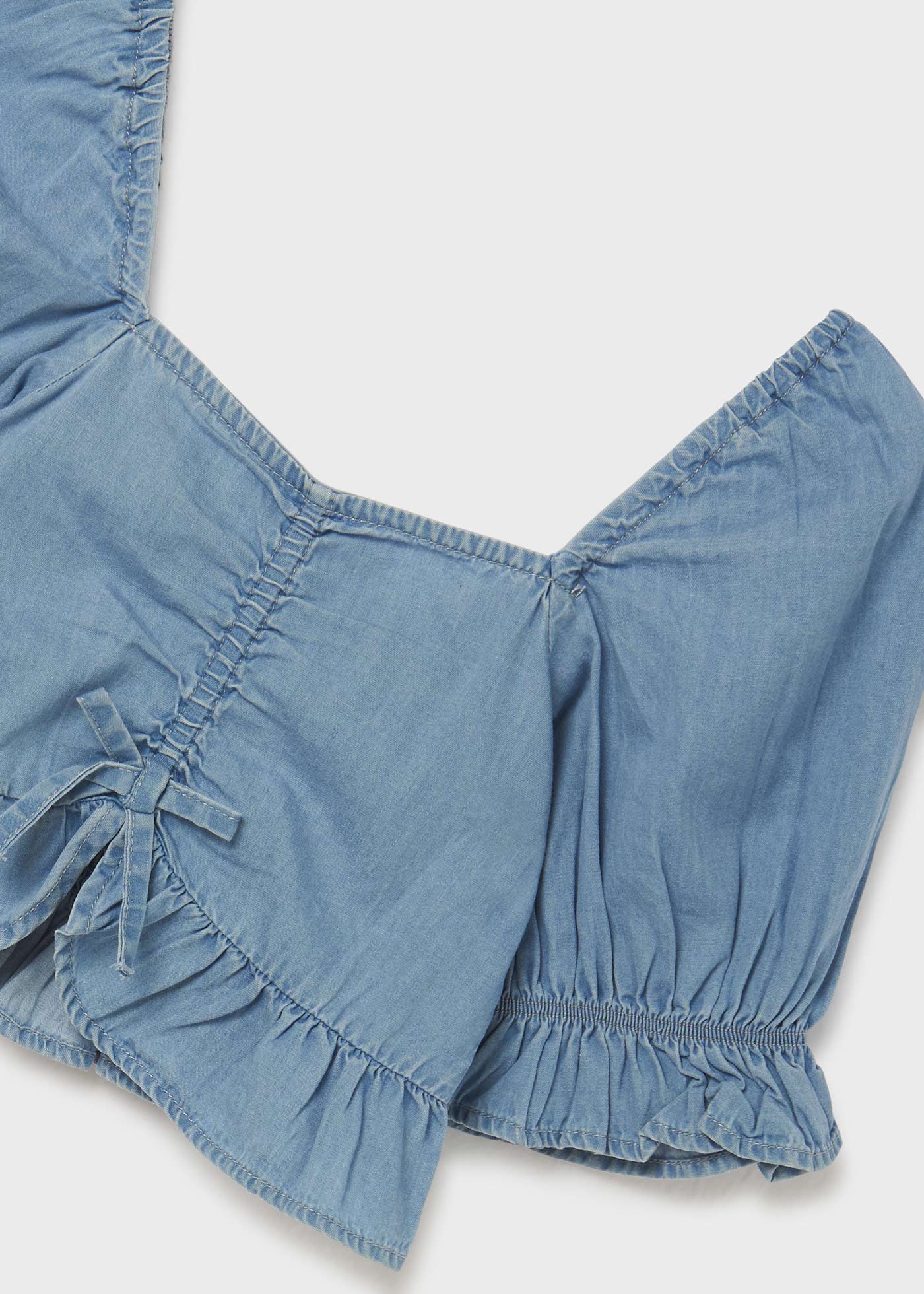 Mayoral kız çocuk yazlık denim bluz 6197
