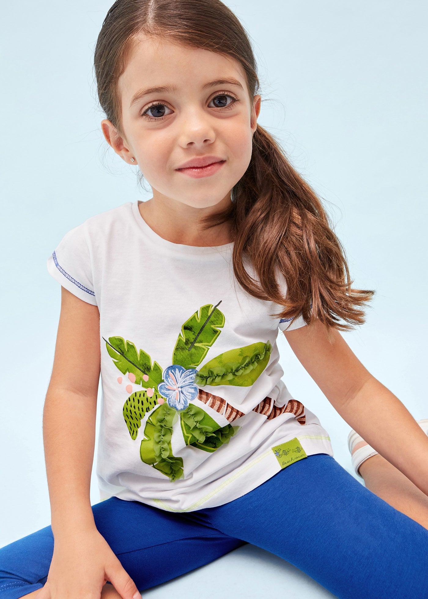 Mayoral kız çocuk yazlık tişört tayt 3  llü set 3786