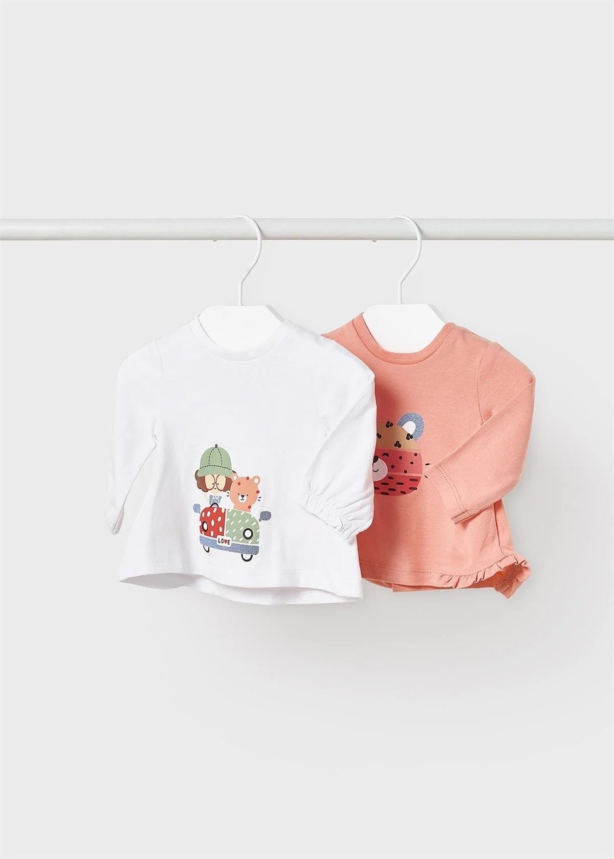 Mayoral yazlık  kız bebek 2 li  tişört set 1098