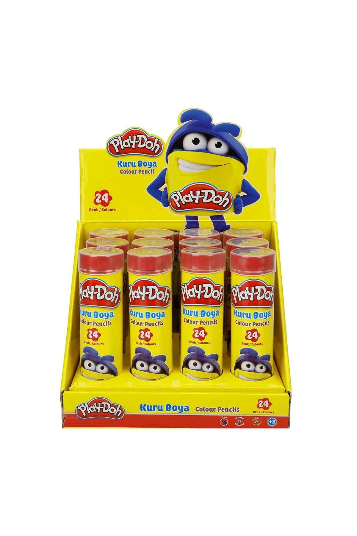 Play-Doh  12 renk tüp kuru boya kalemi